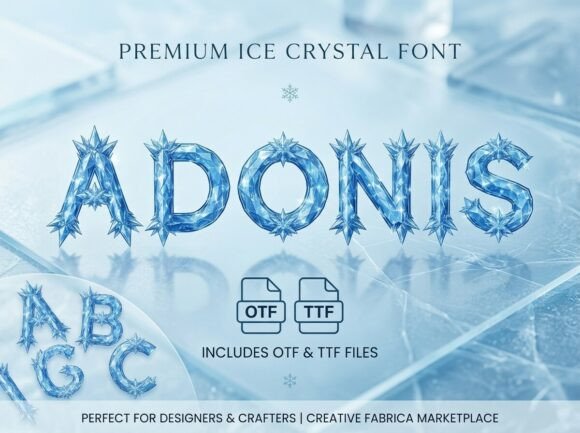 Adonis: Ice-Crystal Display Font