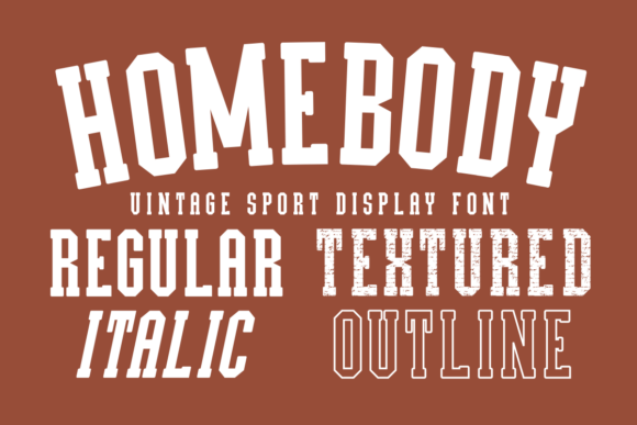 Homebody: Vintage Sport Font with Modern Versatility