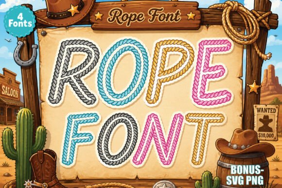 Rope Script Font: A Western Touch for Creative Projects